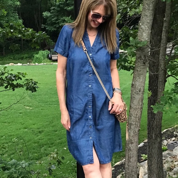 J Jill Chambray Denim Dress 